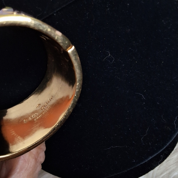 Kate Spade Yellow and Purple Enamel Wide Cuff Bracelet NwOT - Picture 3 of 7